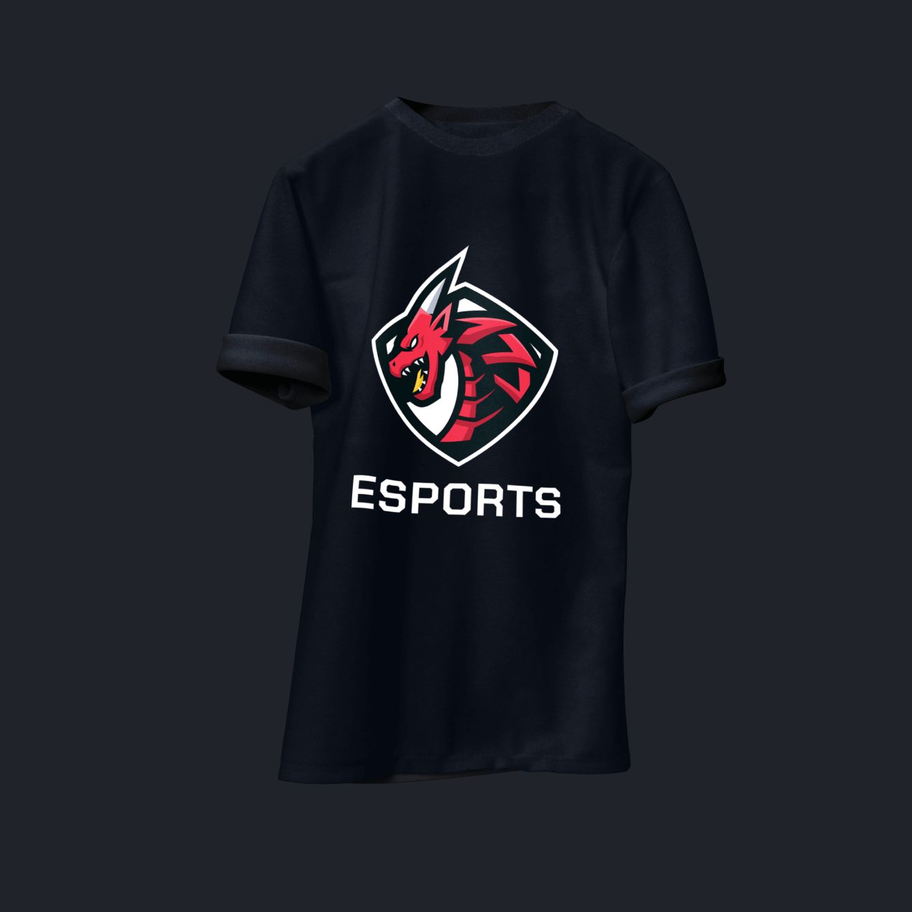 Esports Team Shirt Black Line